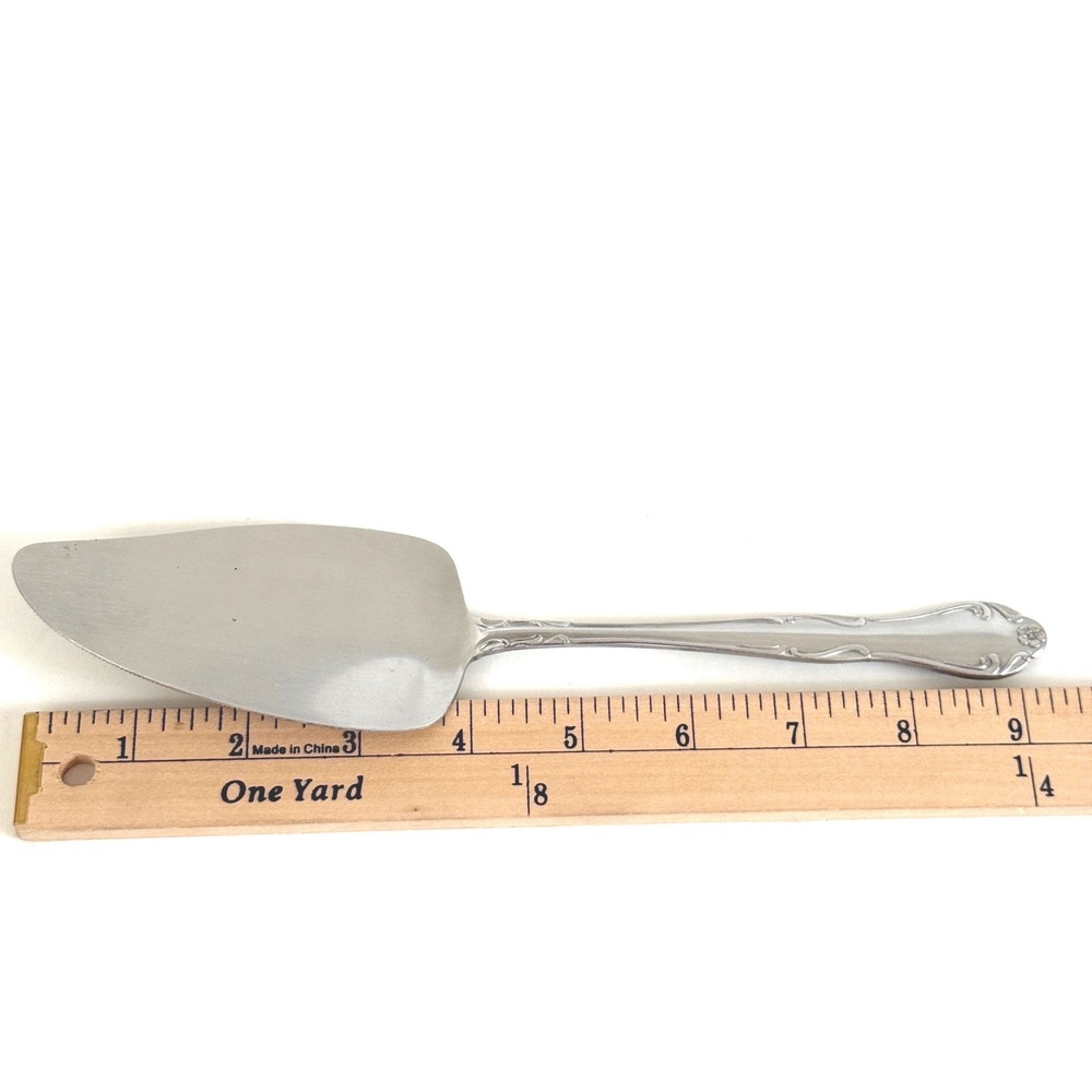 Vintage Capco Stainless Steel Japan Pie Cake Server Floral Handle 8.5" - Picture 11 of 12